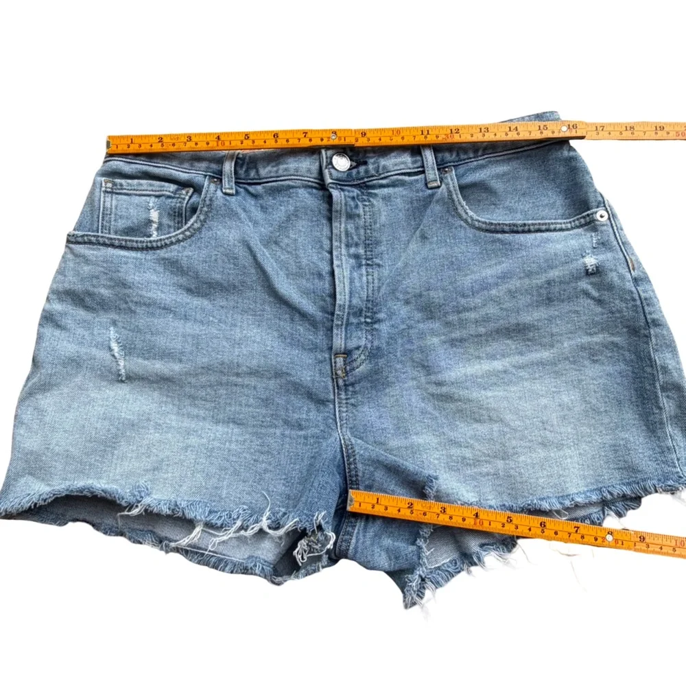 Everlane The Cheeky Short Denim Distressed